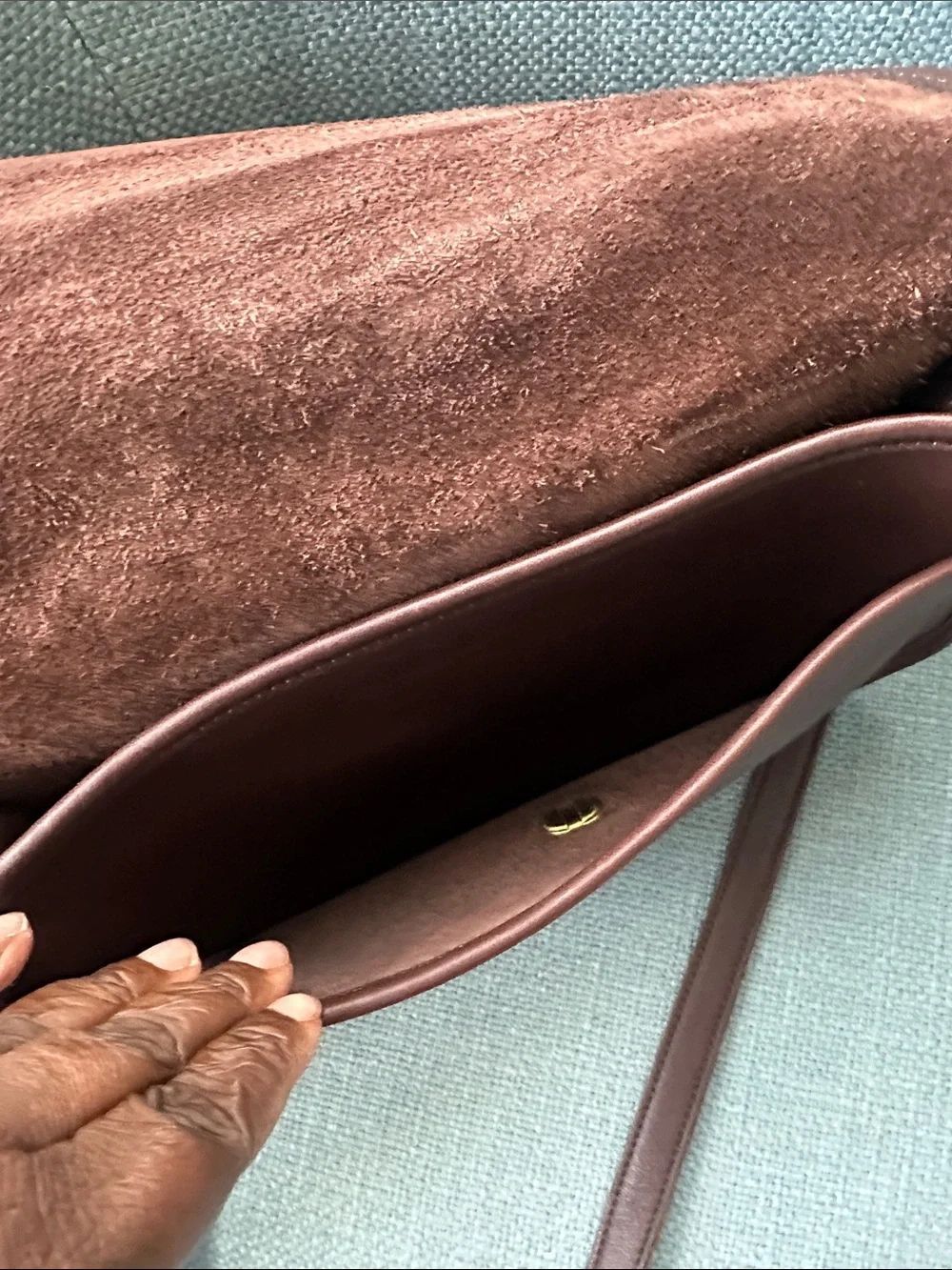 Coach VTG Brown Leather City Crossbody Bag (9790) - Picture 6 of 9